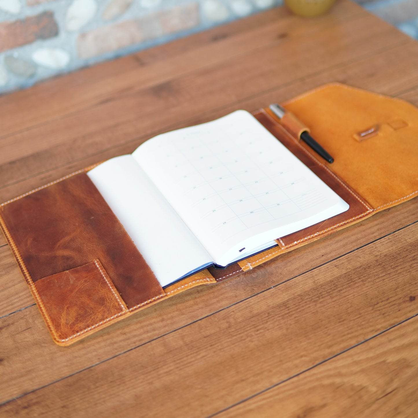 HAKİKİ DERİ KAPAKLI DEFTER KILIFI