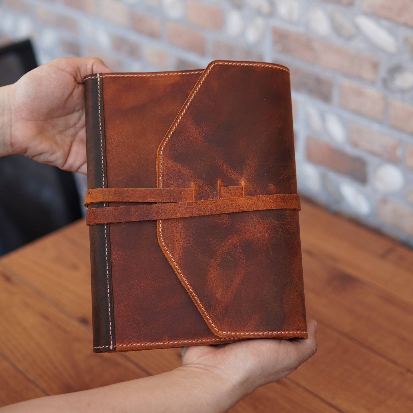 HAKİKİ DERİ KAPAKLI DEFTER KILIFI