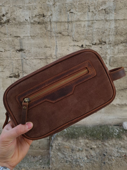 Hakiki Deri Erkek  El Çantası / Dopp Kit