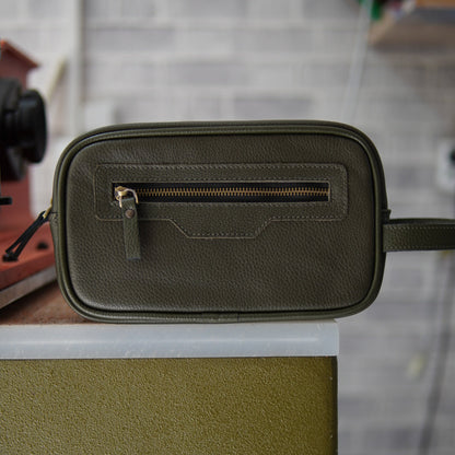 Hakiki Deri Erkek  El Çantası / Dopp Kit