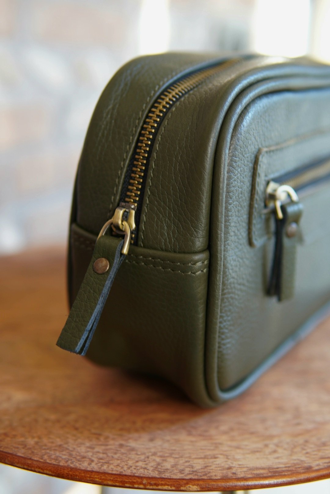 Hakiki Deri Erkek  El Çantası / Dopp Kit